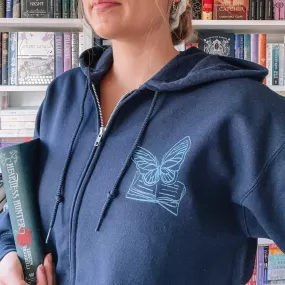 Books & Butterflies Zip Hoodie