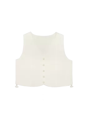 Multi-Way Vest Top (Seersucker Bone)